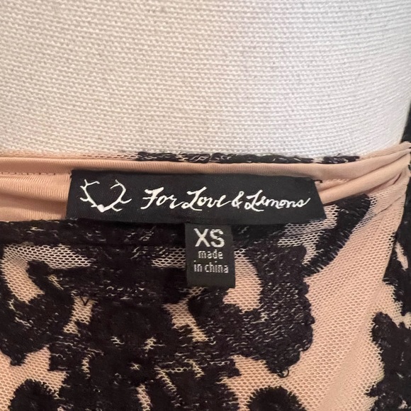 For Love and Lemons Damask Maxi Skirt Half Lined Black Tan - Picture 2 of 5